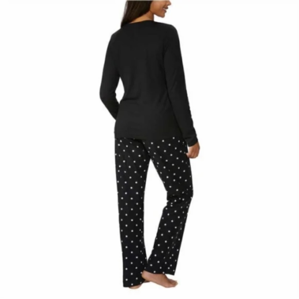 NWT CALVIN KLEIN Black Fleece Two Piece Pajama Pant Set Sz S - Picture 3 of 4